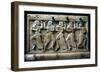 Etruscan Civilization, Urn with Reliefs Depicting Dancers, from Chiusi, Siena Province, Italy-null-Framed Giclee Print