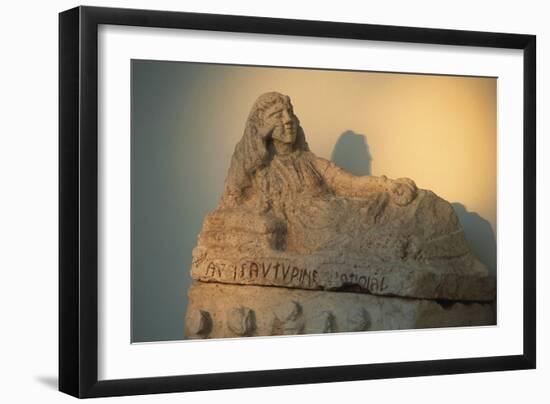Etruscan Funerary Urn, 2nd Century Bc, Umbria, Italy-Etruscan-Framed Photographic Print