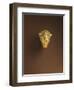 Etruscan Gold Curved Earring, Decorated with Achelous Head, from Spina, Italy, 5th Century B.C.-null-Framed Giclee Print