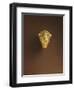 Etruscan Gold Curved Earring, Decorated with Achelous Head, from Spina, Italy, 5th Century B.C.-null-Framed Giclee Print