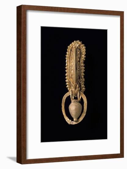 Etruscan Gold Earring with Pendant, from Chiusi, Siena Province, Italy B.C.-null-Framed Giclee Print