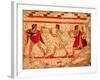 Etruscan Musicians, Copy of a 5th Century BC Fresco in the Tomb of the Leopard at Tarquinia-null-Framed Giclee Print