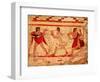 Etruscan Musicians, Copy of a 5th Century BC Fresco in the Tomb of the Leopard at Tarquinia-null-Framed Premium Giclee Print