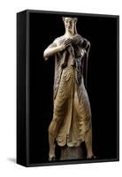 Etruscan Sculpture of the Goddess Leto Holding Her Son Apollo-null-Framed Stretched Canvas