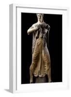 Etruscan Sculpture of the Goddess Leto Holding Her Son Apollo-null-Framed Photographic Print