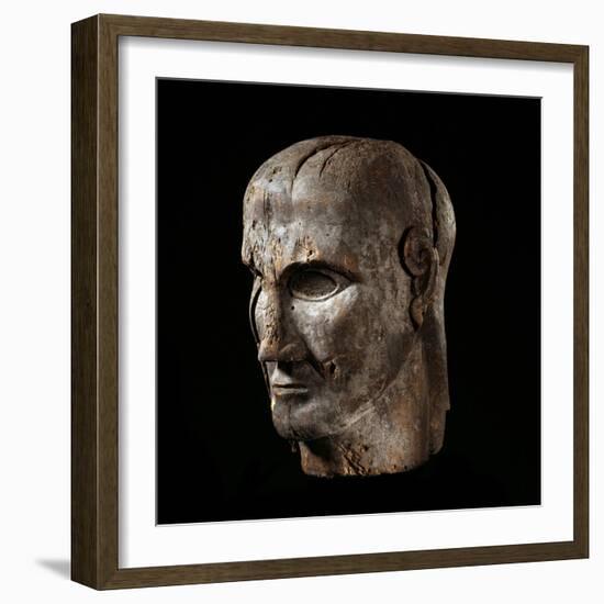 Etruscan Sculpture of Virile Head-null-Framed Photographic Print