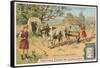 Etruscans Ploughing-European School-Framed Stretched Canvas