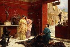 Interior of Roman Building with Figures, c.1880-Ettore Forti-Giclee Print