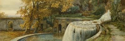 View of the Tevere from the Ponte Sisto (W/C on Paper)-Ettore Roesler Franz-Framed Giclee Print