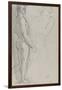 Etude d'homme de profil debout sur le pied droit d'après l'antique, étude de femme demi-nue bras-Gustave Moreau-Framed Giclee Print