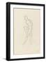 Etude d'homme nu assis et draperie pour Prométhée-Gustave Moreau-Framed Giclee Print