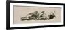Etude d'homme nu couché et vu de dos ; première pensée pour un damné de la " Barque de Dante"-Eugene Delacroix-Framed Premium Giclee Print