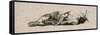 Etude d'homme nu couché et vu de dos ; première pensée pour un damné de la " Barque de Dante"-Eugene Delacroix-Framed Stretched Canvas