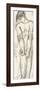 Etude d'homme nu debout mains liées tête renversée sur l'épaule droite-Gustave Moreau-Framed Giclee Print