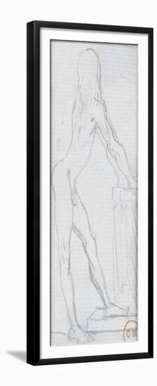 Etude d'homme nu vu de profil-Gustave Moreau-Framed Premium Giclee Print