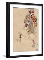 Etude d'homme vu de dos en costume de palikaré ; étude pour le "Portrait du Comte Palatino en-Eugene Delacroix-Framed Giclee Print