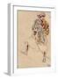 Etude d'homme vu de dos en costume de palikaré ; étude pour le "Portrait du Comte Palatino en-Eugene Delacroix-Framed Giclee Print