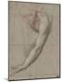 Etude d'un buste de jeune femme drapée penchée en avant-Antoine Coypel-Mounted Giclee Print
