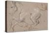 Etude d'un cheval galopant vers la gauche; étude pour le portrait du duc de Chartres-Pierre Mignard-Stretched Canvas