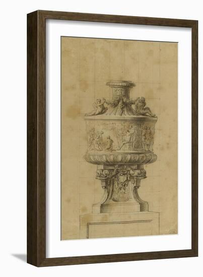 Etude d'un vase orné d'un bas-relief-null-Framed Giclee Print