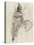 Etude de cavalier musicien pour le "Poète arabe"-Gustave Moreau-Stretched Canvas