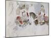 Etude de cavaliers arabes-Eugene Delacroix-Mounted Giclee Print