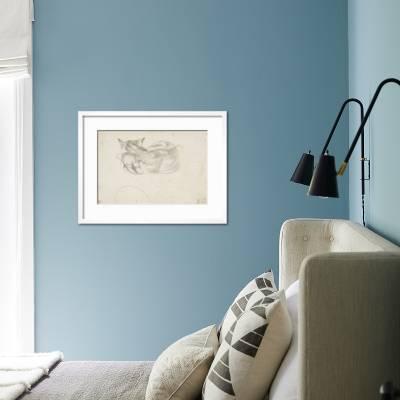 Etude De Chat Couche Vu De Dos Giclee Print Eugene Delacroix Allposters Com