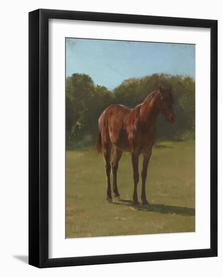 Etude de cheval bai cerise-Rosa Bonheur-Framed Giclee Print