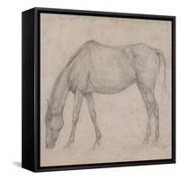 Etude de cheval-Edgar Degas-Framed Stretched Canvas