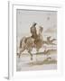 Etude de chevaux et jockeys-Gustave Moreau-Framed Giclee Print