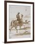 Etude de chevaux et jockeys-Gustave Moreau-Framed Giclee Print