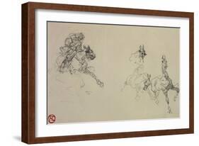 Etude De Chevaux-Henri de Toulouse-Lautrec-Framed Giclee Print