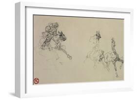 Etude De Chevaux-Henri de Toulouse-Lautrec-Framed Giclee Print