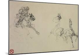 Etude De Chevaux-Henri de Toulouse-Lautrec-Mounted Giclee Print