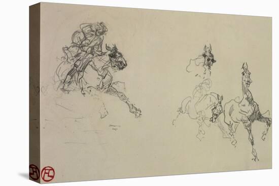 Etude De Chevaux-Henri de Toulouse-Lautrec-Stretched Canvas