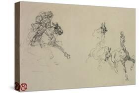 Etude De Chevaux-Henri de Toulouse-Lautrec-Stretched Canvas