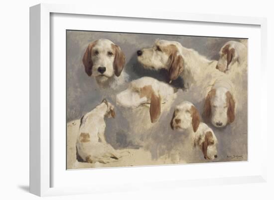 Etude de chien de chasse ; 8 esquisses-Rosa Bonheur-Framed Giclee Print