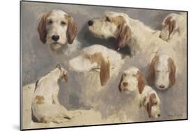 Etude de chien de chasse ; 8 esquisses-Rosa Bonheur-Mounted Giclee Print