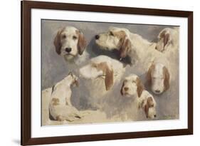 Etude de chien de chasse ; 8 esquisses-Rosa Bonheur-Framed Giclee Print