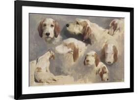 Etude de chien de chasse ; 8 esquisses-Rosa Bonheur-Framed Giclee Print