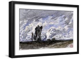 Etude de ciel à Fontenay-aux-Roses-Paul Huet-Framed Giclee Print