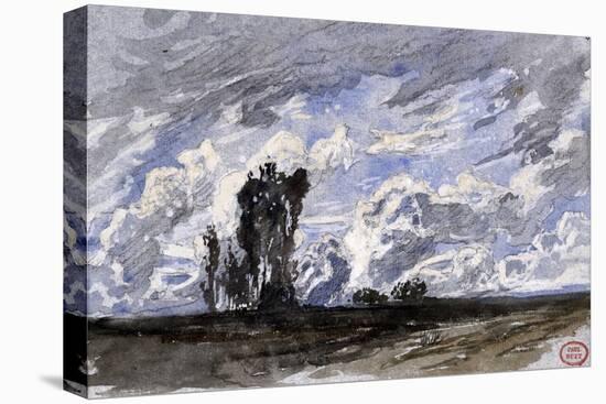 Etude de ciel à Fontenay-aux-Roses-Paul Huet-Stretched Canvas