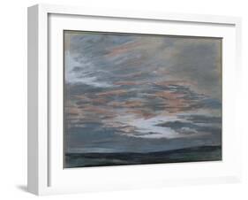 Etude de ciel au soleil couchant, juillet 1849 à Champrosay-Eugene Delacroix-Framed Giclee Print