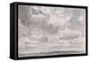Etude de ciel avec gros nuages blancs et gris-John Constable-Framed Stretched Canvas