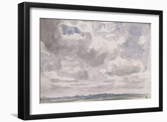 Etude de ciel avec gros nuages blancs et gris-John Constable-Framed Giclee Print