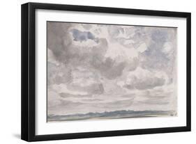 Etude de ciel avec gros nuages blancs et gris-John Constable-Framed Giclee Print