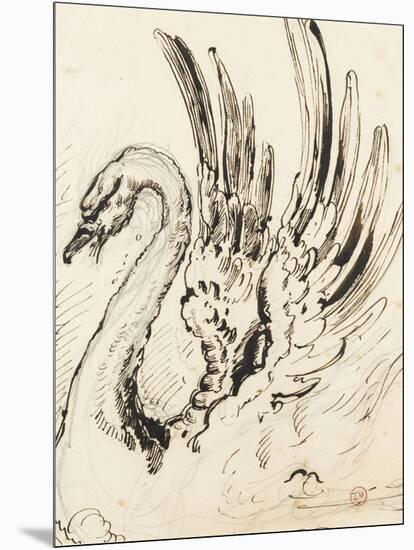 Etude de cygne pour Léda-Gustave Moreau-Mounted Giclee Print