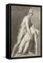 Etude de deux statues antiques-Jean-Baptiste Joseph Wicar-Framed Stretched Canvas