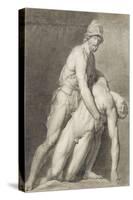 Etude de deux statues antiques-Jean-Baptiste Joseph Wicar-Stretched Canvas