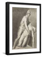 Etude de deux statues antiques-Jean-Baptiste Joseph Wicar-Framed Giclee Print